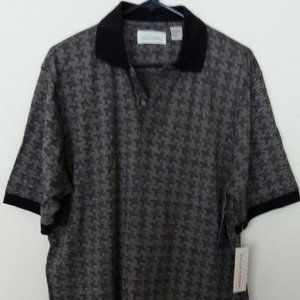 Falls Creek Mens Black Shirt Large Tall Golf Polo